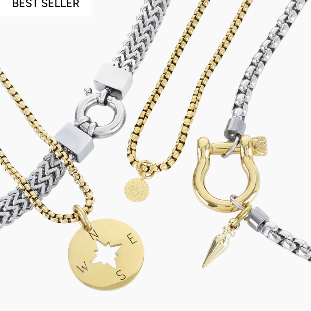 Artizan Joyería Herradura Two-Tone Layered Necklace — Gold & Silver - Picture 4 of 11